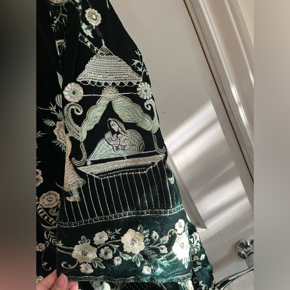 Hand Embroidered Velvet Jacket - Picture 4 of 5